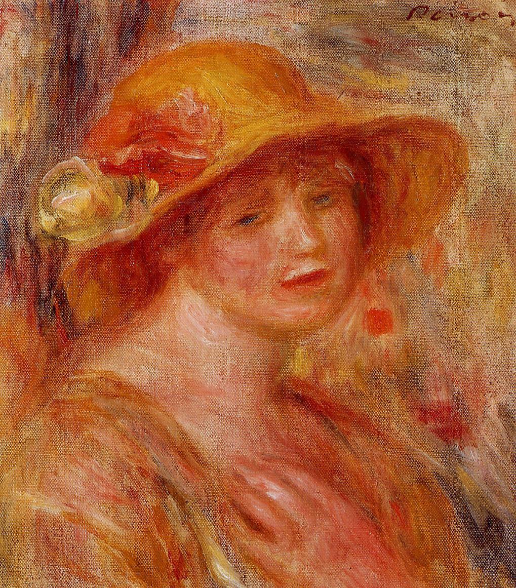Woman in a straw hat 1918